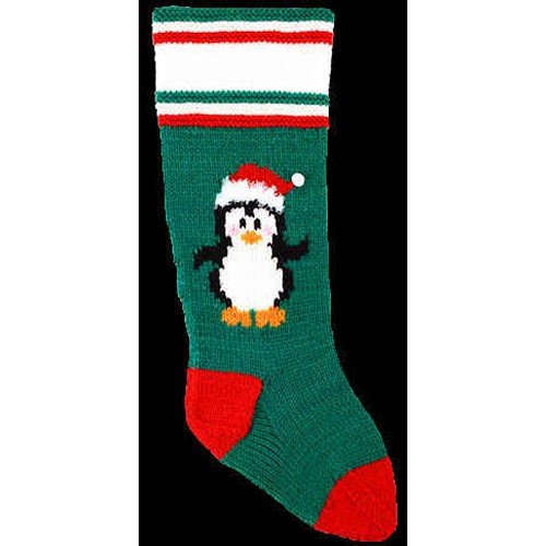 DooLallies Christmas Stocking Kit for Knitting Pengiun (Green) - NewNest Australia