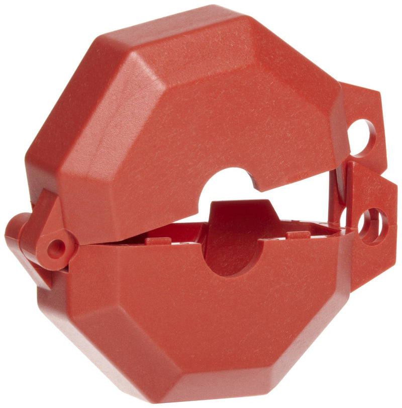 Accuform Signs KDD470 STOPOUT Gate Valve Lockout, Fits Valve Handle Diameter 1" to 2-1/2", Hinged Plastic Clamshell Housing, Red 1" - 2.5" - NewNest Australia