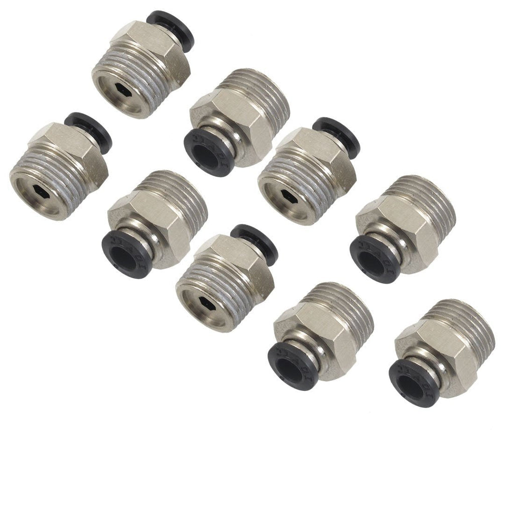 uxcell 9 Pcs 3/8" PT Male Thread 6mm Push in Joint Pneumatic Connector Quick Fittings - NewNest Australia