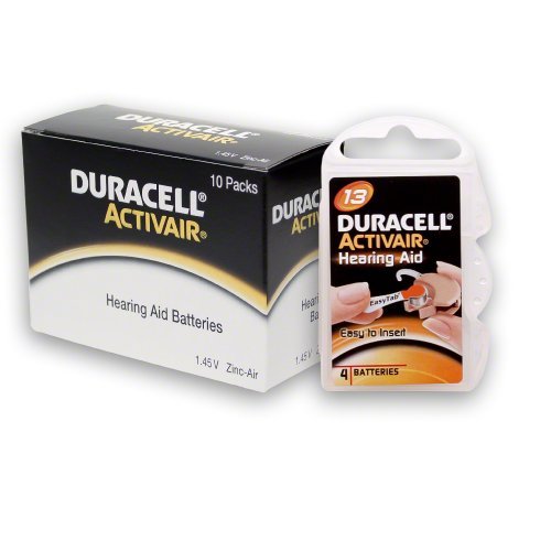 40 Duracell Activair Hearing Aid Batteries Size: 13 - NewNest Australia