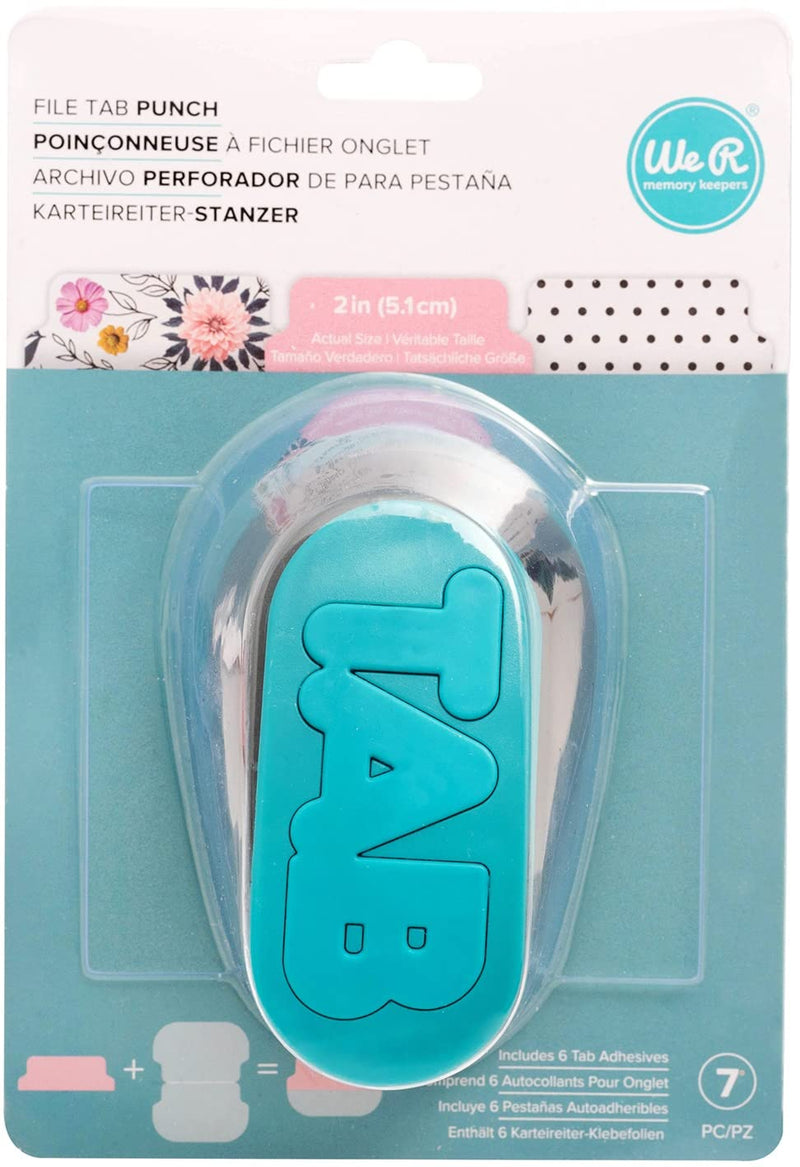 Tab Punch (File) by We R Memory Keepers | includes punch and six tab shaped adhesive strips - NewNest Australia