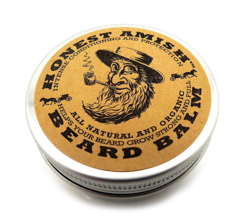 Honest Amish Beard Balm Leave-in Conditioner - Made with only Natural and Organic Ingredients - 2 Ounce Tin - NewNest Australia