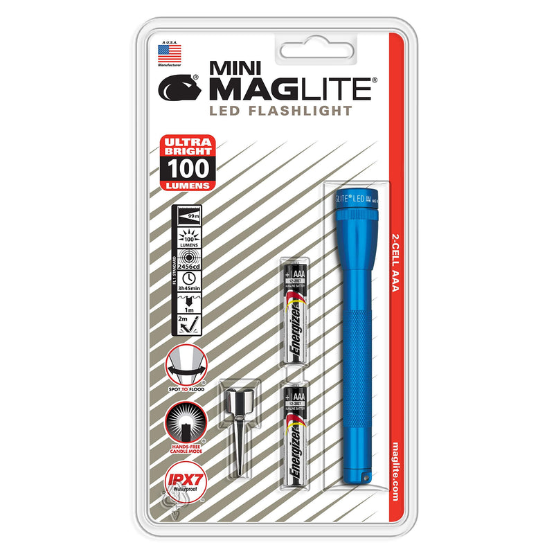 Maglite Mini LED 2-Cell AAA Flashlight Blue - NewNest Australia