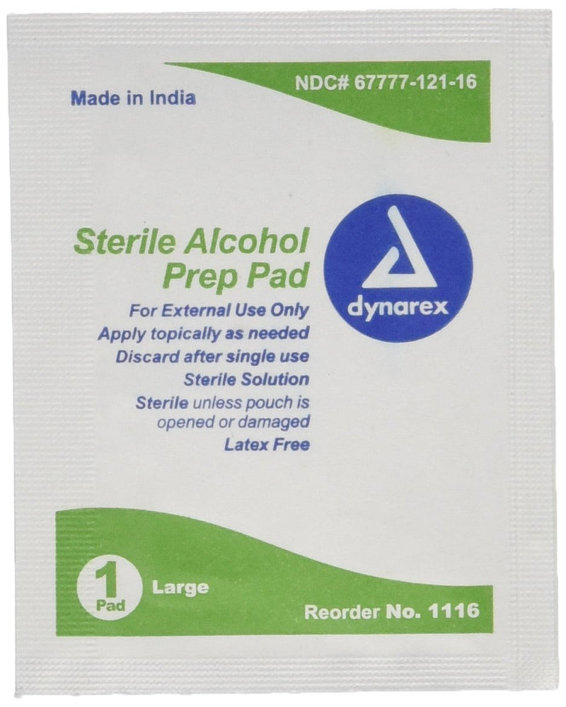 Dynarex Alcohol Sterile Prep Pads, Large, 100 Count - NewNest Australia