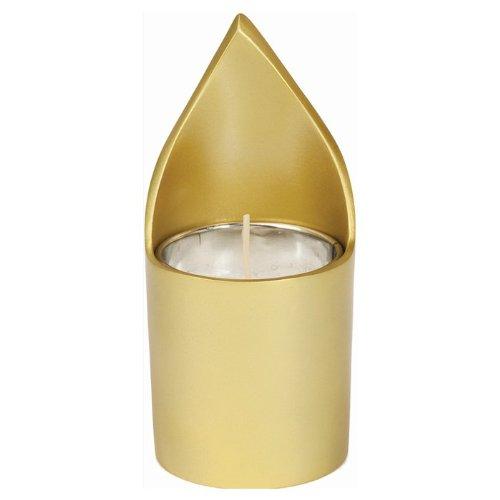 NewNest Australia - World Of Judaica Memorial Candle Holder in Gold by Yair Emanuel 