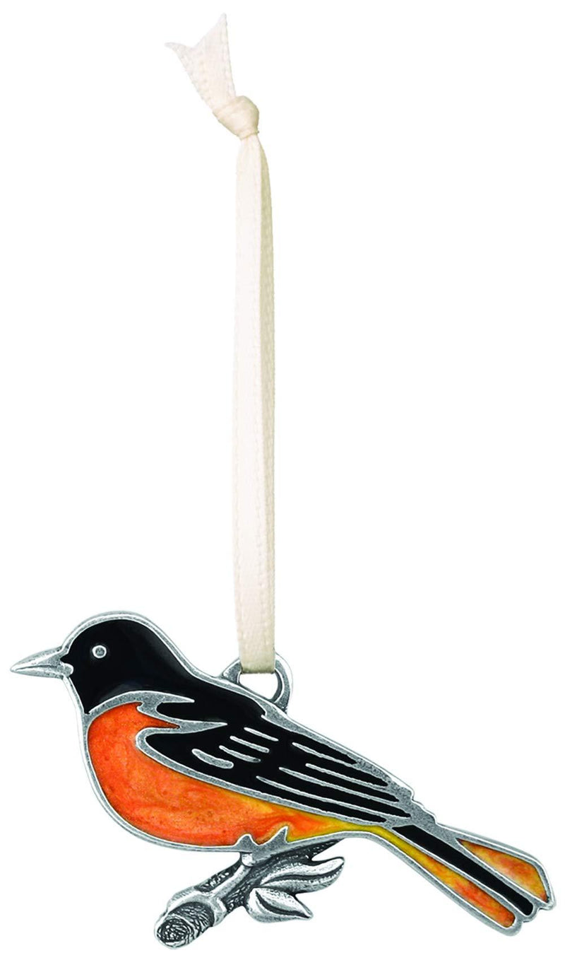 NewNest Australia - DANFORTH - Baltimore Oriole Ornament - Pewter - Handpainted - Handcrafted - Made in The USA 