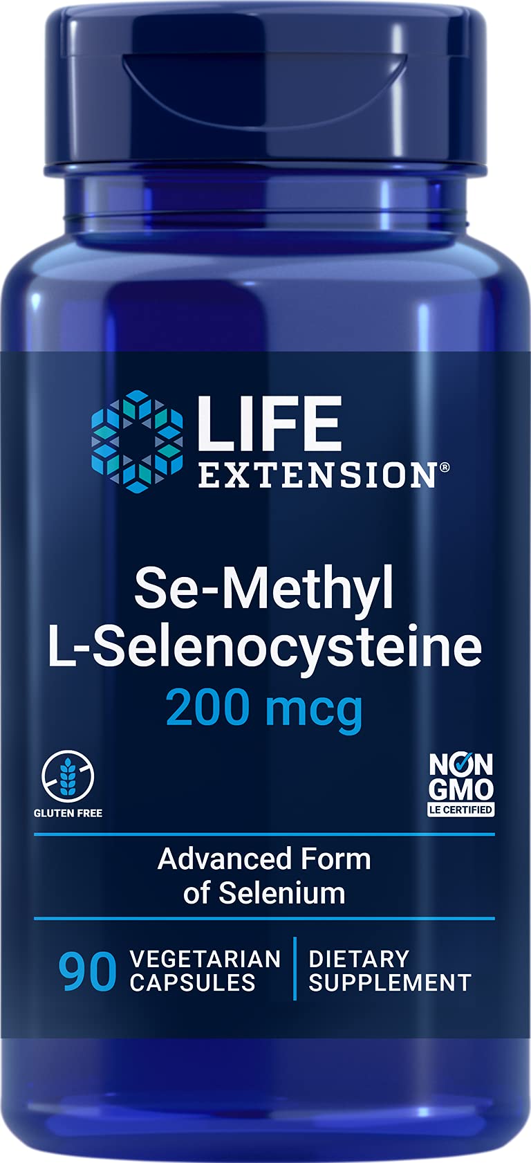 Life Extension Se-Methyl L-Selenocysteine - 200mcg - Advanced Form of the Antioxidant Selenium – Non-GMO, Vegetarian – 90 Vegetarian Capsules - NewNest Australia
