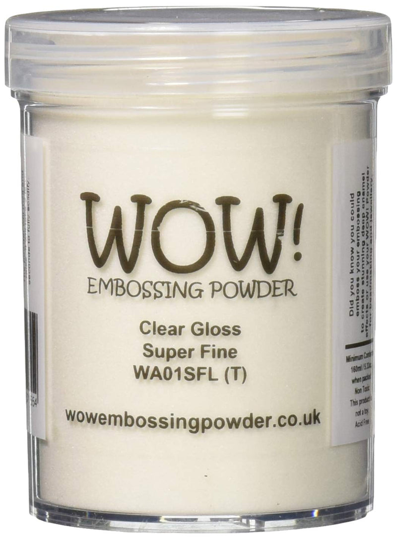Wow Embossing Powder Large Jar 160ml-Clear Gloss pack of 1 - NewNest Australia