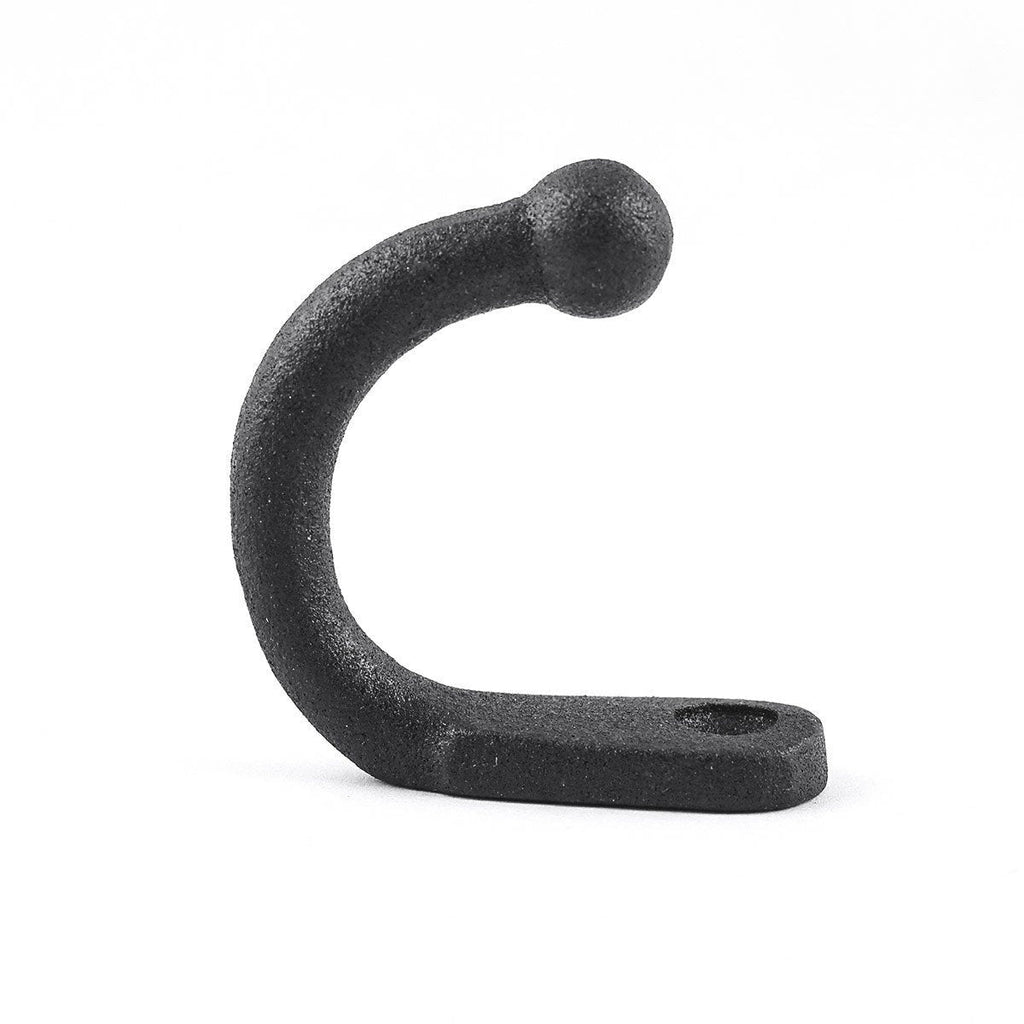 NewNest Australia - Renovator's Supply Coat Hook Wall Mounted Black Cast Iron 2 Inch Proj 