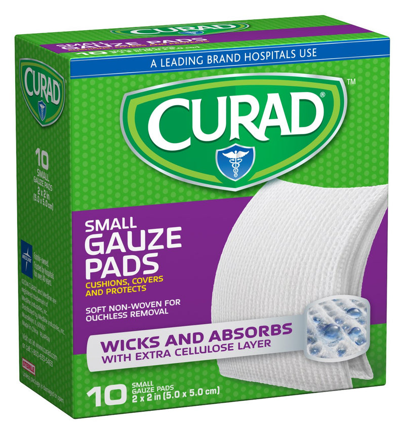 Curad Non-Woven Pro-Gauze, 2 Inch x 2 Inch, 10 Count (Pack of 6) 10 Count (Pack of 6) - NewNest Australia