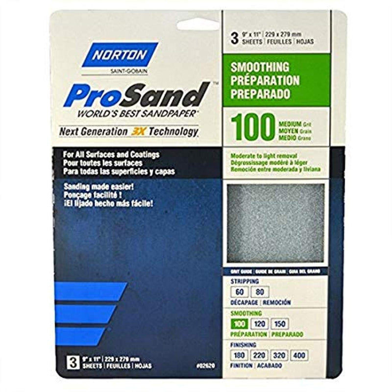 Norton Co. 2620 3X Handy Aluminum-Oxide 100 Grit Sandpaper, 9&quot x 11&quot - NewNest Australia