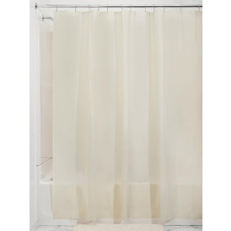 iDesign PEVA Shower Curtain Liner, Plastic Shower Curtain for use Alone or With Fabric Curtain - Sand Set of 1 - NewNest Australia