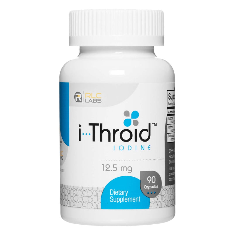 RLC, i-Throid 12.5 mg, Iodine and Iodide Supplement to Support Thyroid Health and Hormone Balance, 90 capsules (90 servings) - NewNest Australia