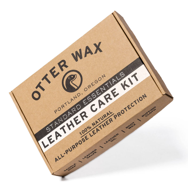 Otter Wax Leather Care Kit | 100% All-Natural Leather Care Products | Made in The USA | Includes Saddle Soap & Leather Salve | Color Safe | Ideal for Shoes, Boots, Jackets, Car Interiors - NewNest Australia