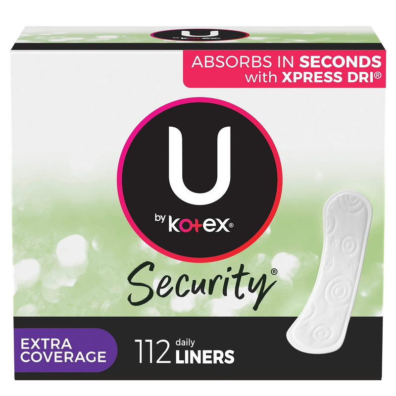 U by Kotex Security Lightdays Panty Liners, Light Absorbency, Extra Coverage, Unscented, 112 Count Extra-Coverage (112 Count) - NewNest Australia