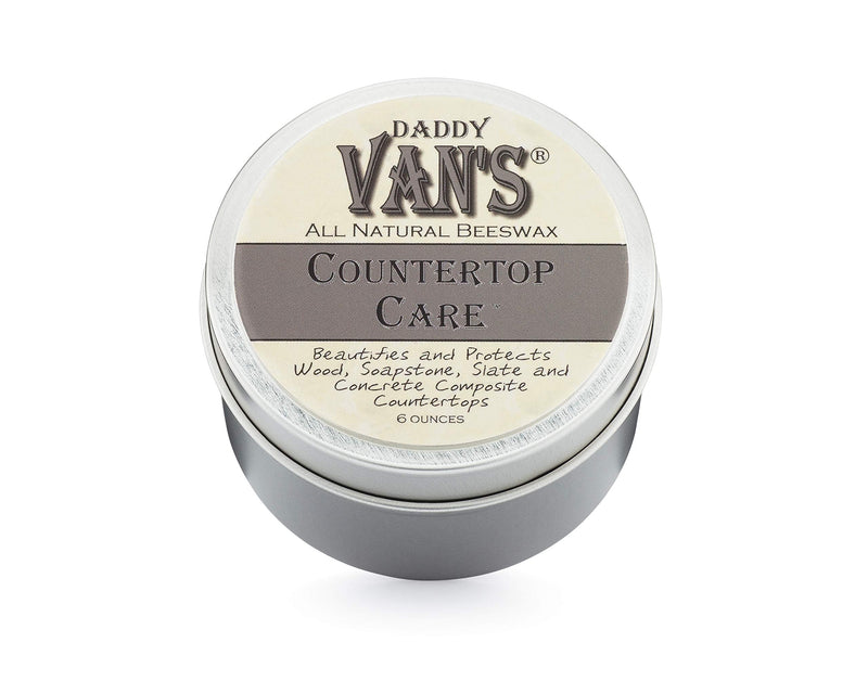 Daddy Van's® All Natural Beeswax Countertop Care for Soapstone, Slate, Concrete Composite and Butcher Block Counter Tops - Food Safe, Chemical-Free and Non-Toxic - 6 Oz. Tin - NewNest Australia