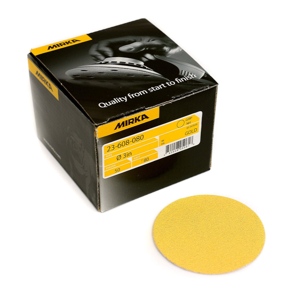 Mirka 23-608-180 Bulldog Gold Grip Disc 180 Grit - 50 Pack - NewNest Australia