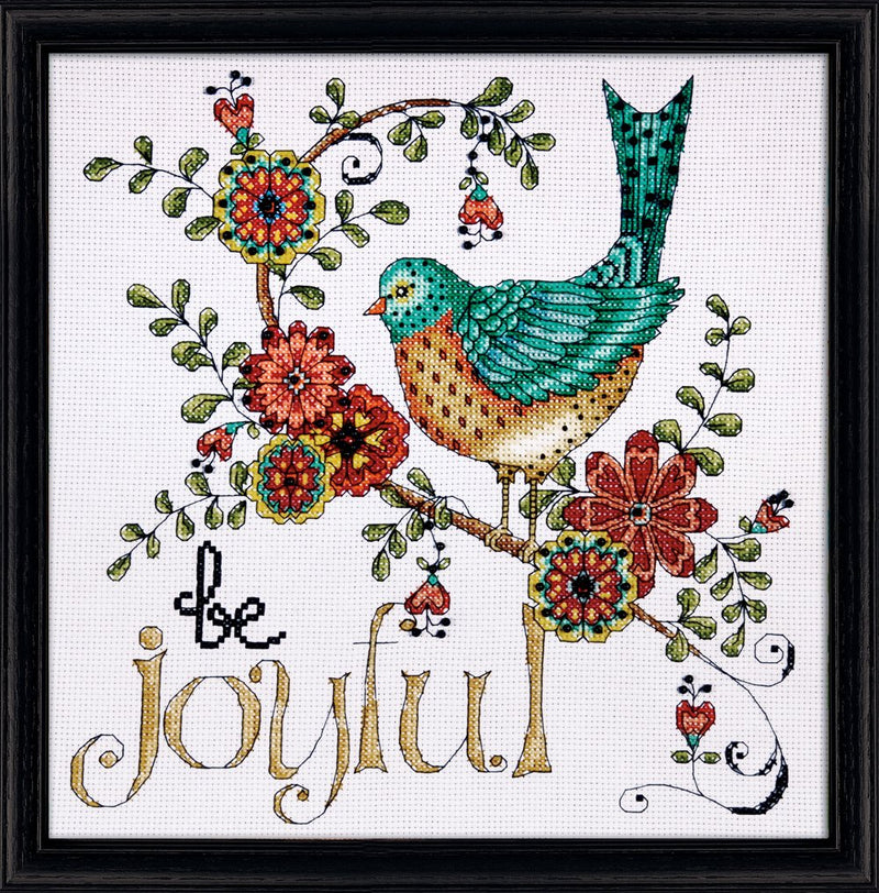 Tobin DW2789 Heartfelt be Joyful Counted Cross Stitch Kit, 10 by 10-Inch, 14 Count - NewNest Australia