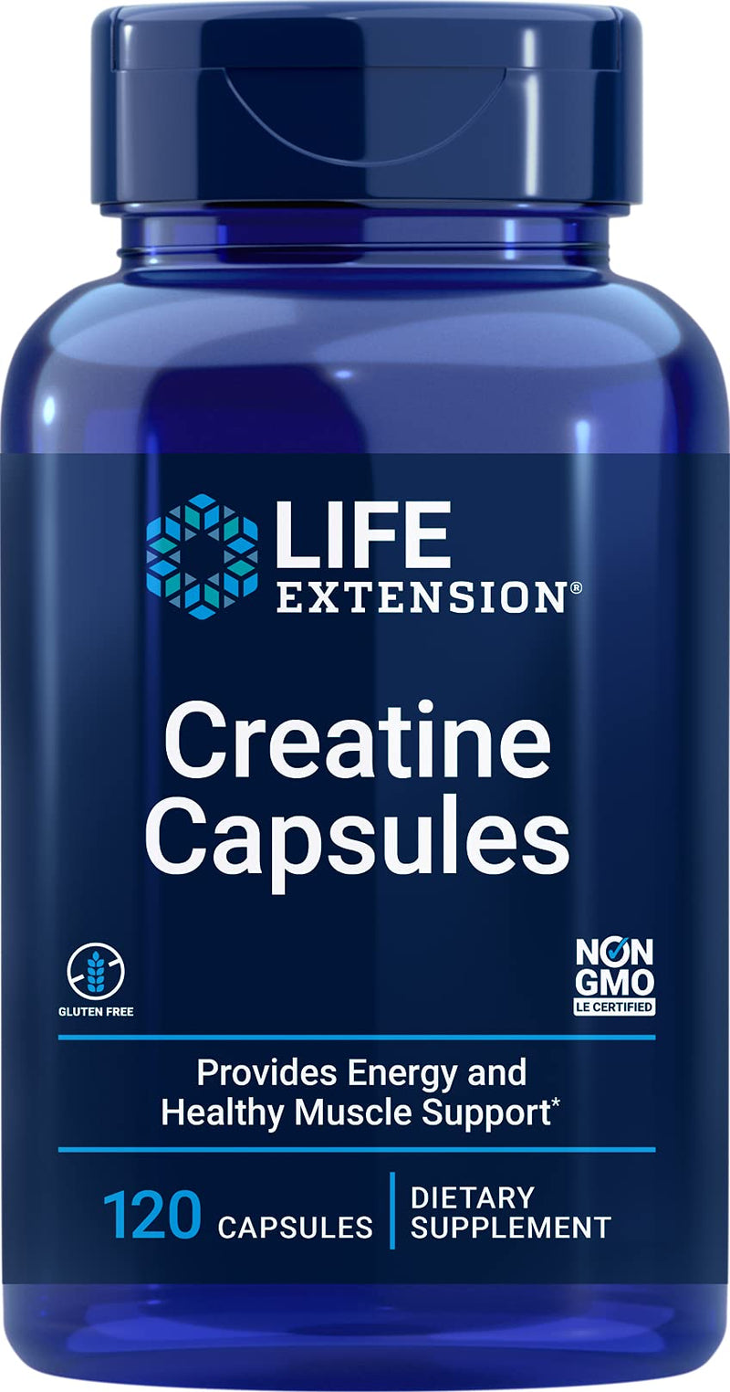 Life Extension Creatine Capsules – Non-GMO – 120 Capsules 120 Count (Pack of 1) Standard Packaging - NewNest Australia