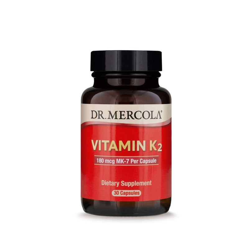 Dr. Mercola Vitamin K-2 180mcg Dietary Supplement, 30 Servings (30 Capsules), Supports Bone and Muscle Strength, Non GMO, Soy Free, Gluten Free 30 Count (Pack of 1) - NewNest Australia