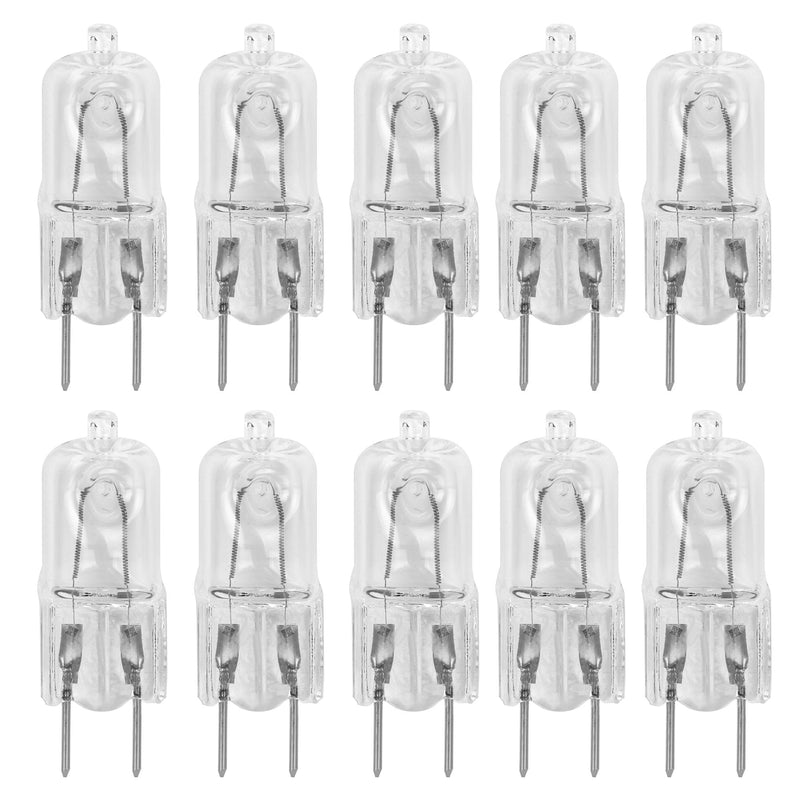 10 Pack-G8 20Watt 120V Halogen Light Bulbs T4 JCD Type 120V Bi-Pin Base Shorter 1-1/4" (1.25") Length 20W Lamp Soft White Under Cabinet Puck Lighting Replacement Dimmable Hood Range Q20/G8/CL/120V - NewNest Australia