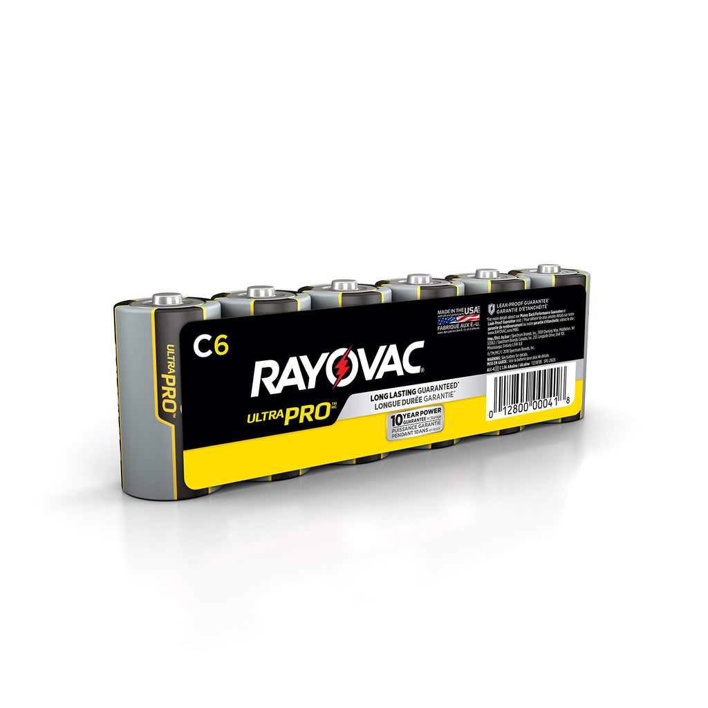 Rayovac C Batteries, Ultra Pro Alkaline C Cell Batteries (6 Battery Count) (ALC-6J) 6 Count - NewNest Australia