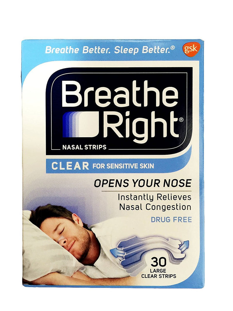 (120 Strips) Breathe Right Nasal Strips Clear Large for Sensitive Skin - NewNest Australia