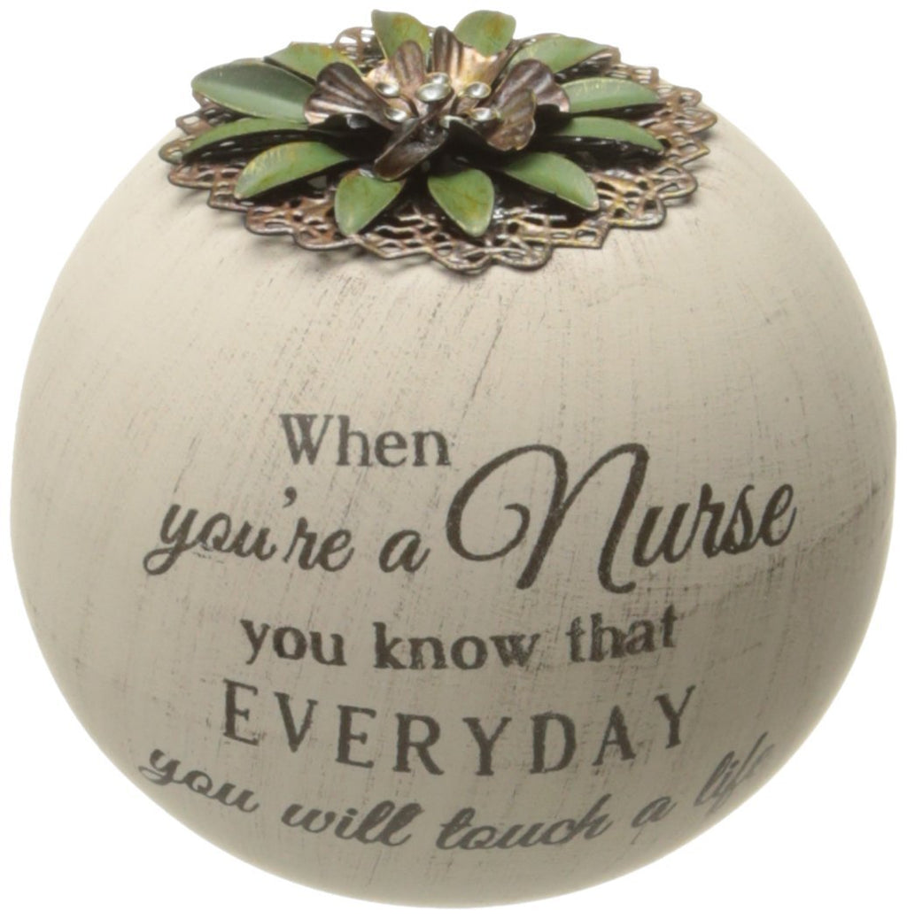 NewNest Australia - Pavilion Gift Company 19003 Light Your Way Terra Cotta Candle Holder, Nurse, 4-Inch 