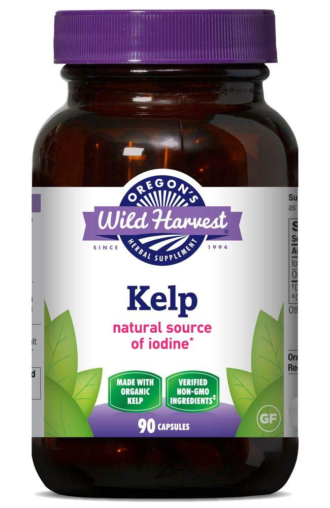 Oregon's Wild Harvest, Certified Organic Kelp Capsules with Iodine, Herbal Supplement, 90 Ct - NewNest Australia