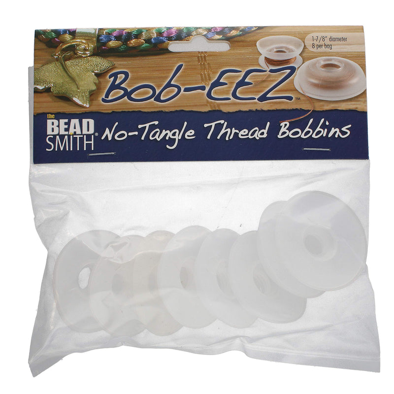 The Beadsmith No-Tangle Thread Bobbins, String Organizer, Ideal for Kumihimo or Cord Management (1 7/8 Inches, Set of 8) White - NewNest Australia