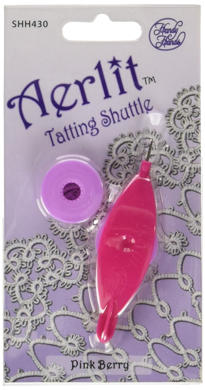 Handy Hands Aerlit Tatting Shuttle with 2 bobbins SHH430 Pink Berry - NewNest Australia
