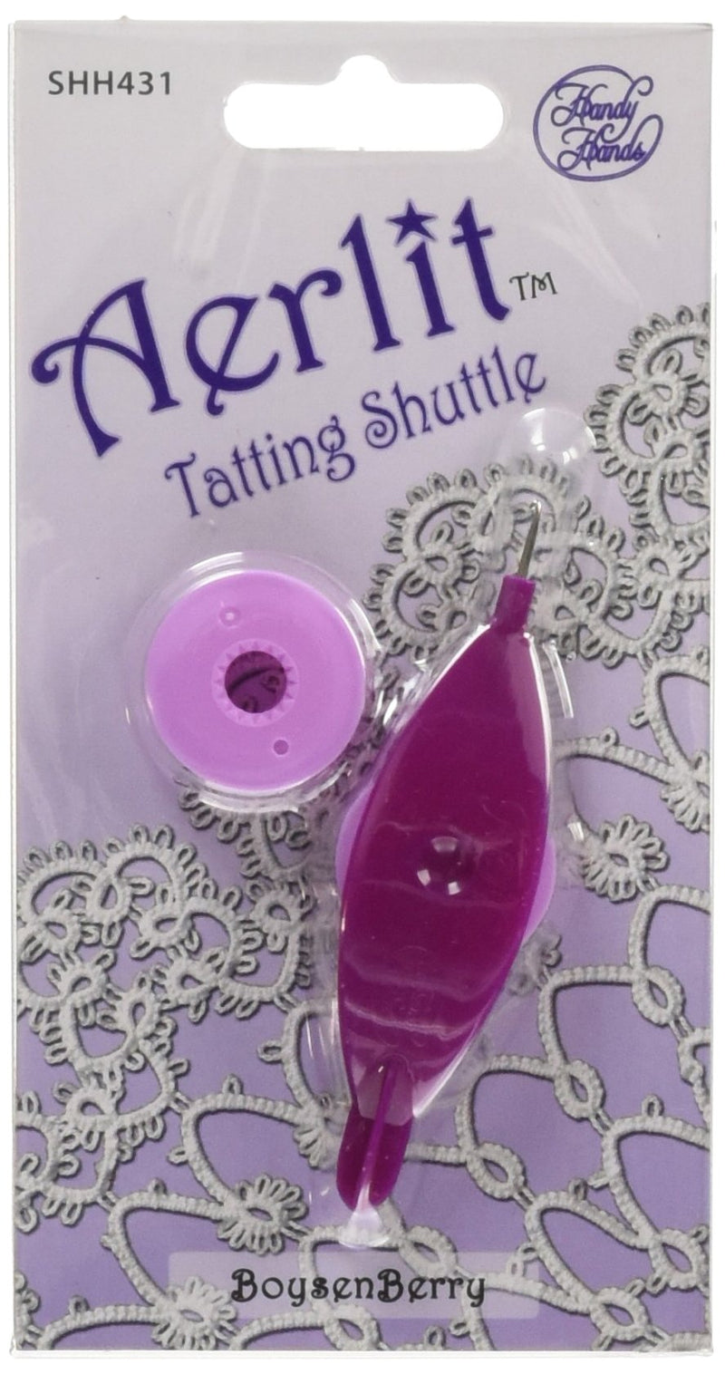 Handy Hands Aerlit Tatting Shuttle with 2 bobbins SHH431, Boysenberry, 1-Pack - NewNest Australia