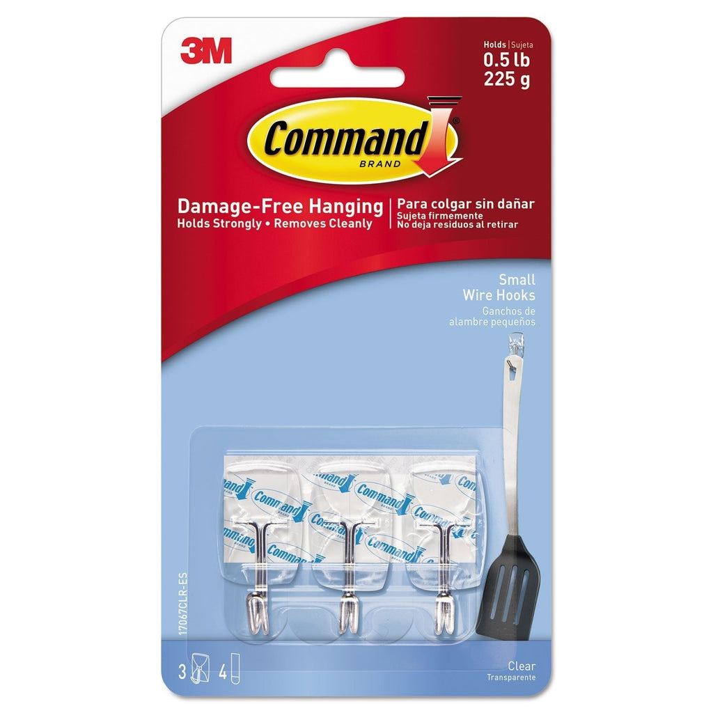 NewNest Australia - Command Clear Small Wire Hooks (Pack of 3) 