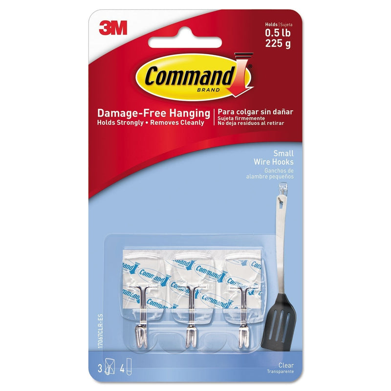 NewNest Australia - Command Clear Small Wire Hooks (Pack of 3) 