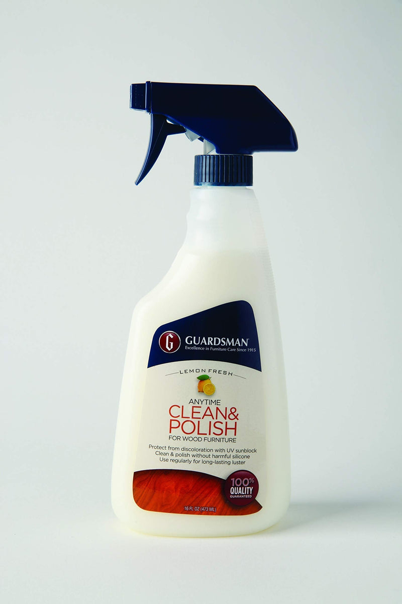 Guardsman 461300 Clean & Polish For Wood Furniture-Silicone Free, UV Protection, Lemon Fresh, 16 Oz, 1 Count - NewNest Australia