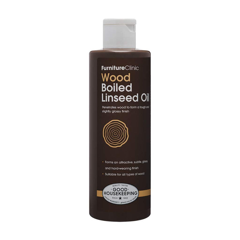 FurnitureClinic Boiled Linseed Oil for Wood | Natural Formula Wood Furniture Polish | Restore Finish on Indoor & Outdoor Wood, 8.5 oz/250ml 1 x 8.5 Fl. Oz. - NewNest Australia