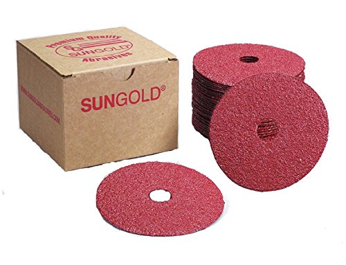 Sungold Abrasives 16907 4-1/2-Inch x 7/8-Inch Center Hole 100 Grit Aluminum Oxide Fiber Disc, 25-Pack - NewNest Australia