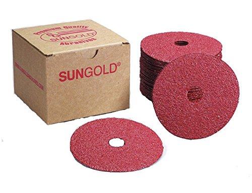 Sungold Abrasives 16902 4-1/2-Inch x 7/8-Inch Center Hole Aluminum Oxide Fiber Disc, 25-Pack, 36 Grit - NewNest Australia