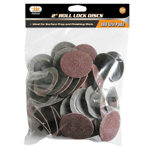 IIT 82042 2" Roll Lock Sanding Discs 180 Grit (50 PC) - NewNest Australia