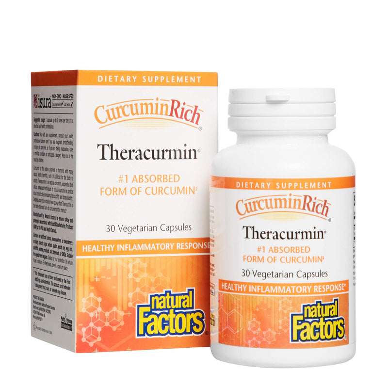 CurcuminRich Theracurmin by Natural Factors, Turmeric, 30 Capsules (30 Servings) 30 Count (Pack of 1) Standard Packaging - NewNest Australia