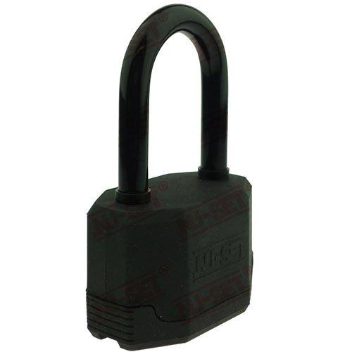 NU-SET 5362L-3 Laminated Steel Padlock with Weather-Proof Cover and Long Shackle, 3-1/4-Inch, Black 3-1/4 Inch - NewNest Australia