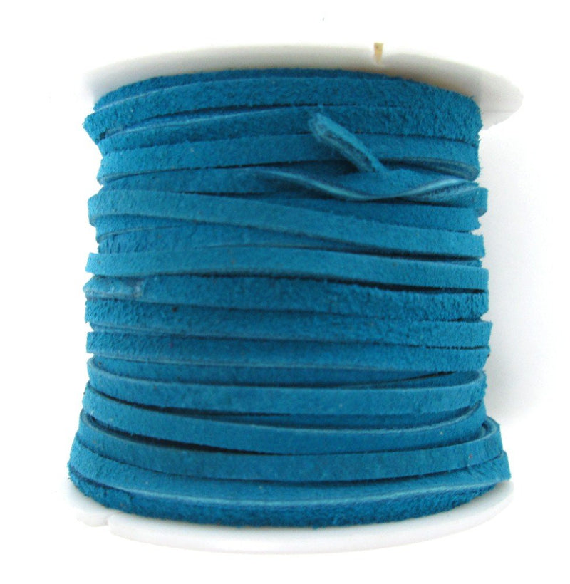 Lace Lacing Leather Suede Turquoise Blue 25 Yard Spool - NewNest Australia