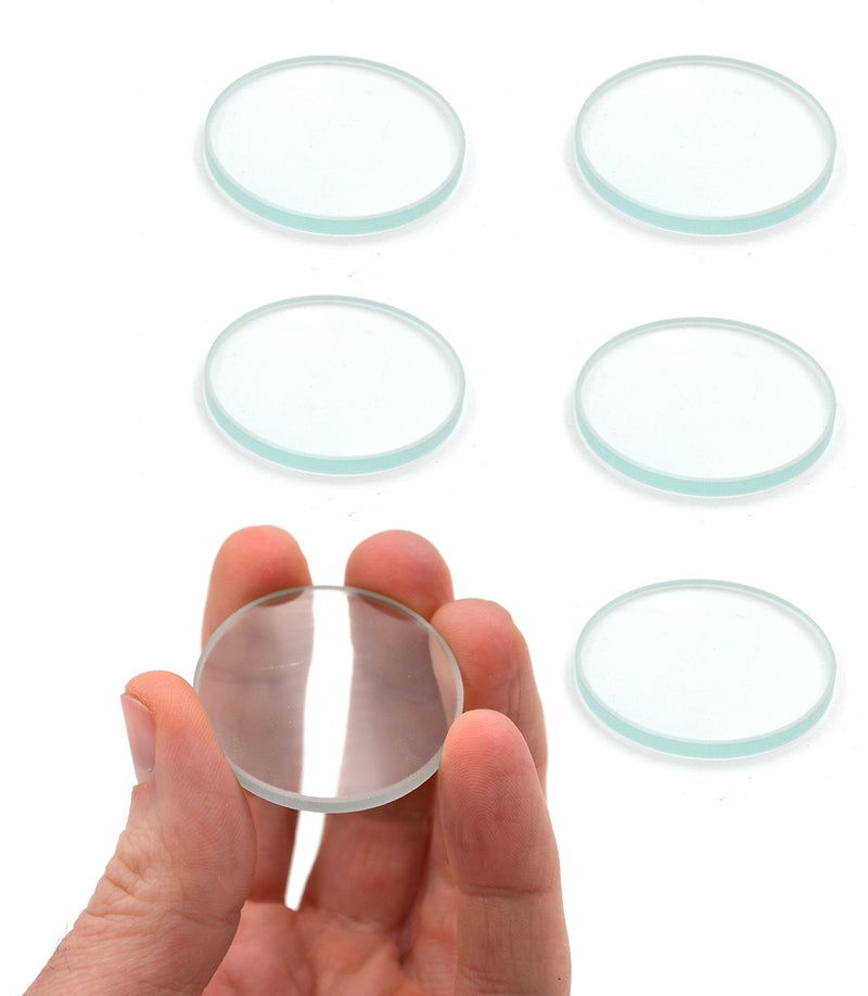 Optical Glass Lens Set - 3 Dbl Convex, 3 Dbl Concave, 38mm Dia - 20, 30, 50cm FL - NewNest Australia