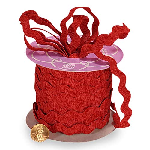 Paper Mart RIC Rac Trim for Sewing, Art and Craft, Red, 11 mm x 25 Yd 0.4x900 Inch (Pack of 1) - NewNest Australia