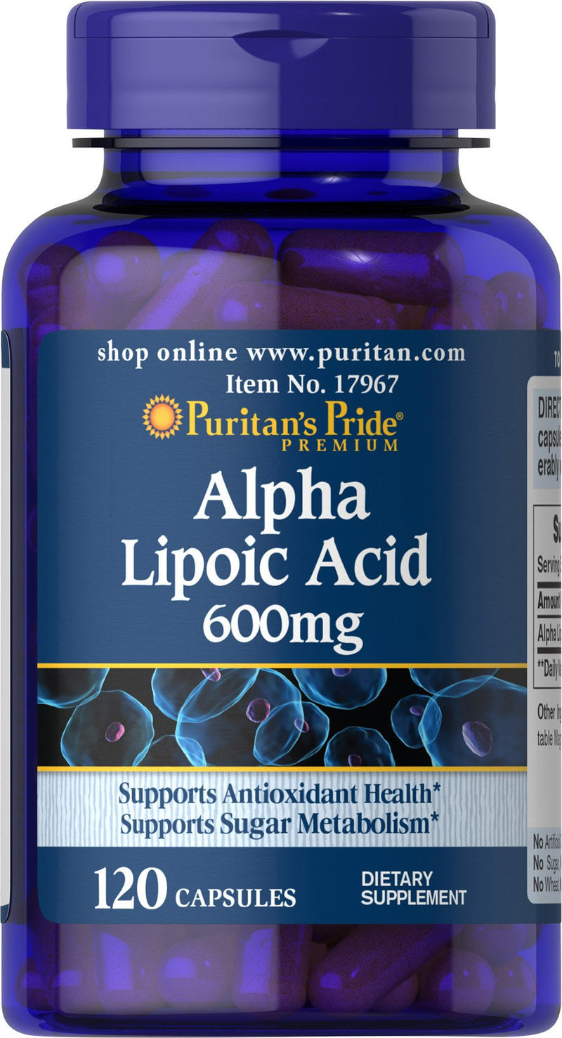 Puritan's Pride Alpha Lipoic Acid 600 Mg, 120 Count - NewNest Australia