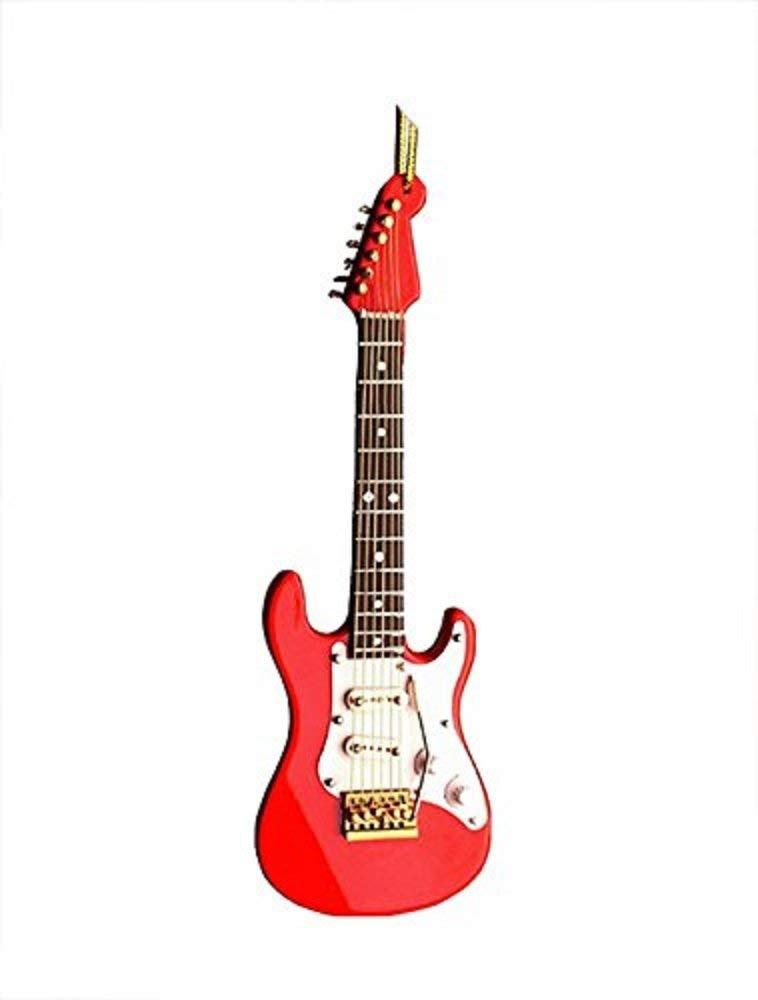 NewNest Australia - Broadway Gifts 5" Red Electric Guitar Musical Ornament 