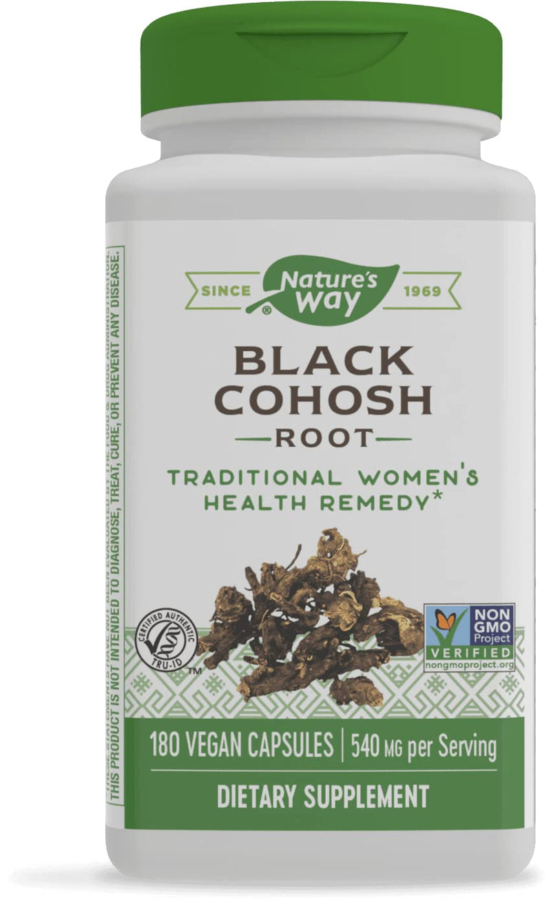 Nature's Way Black Cohosh Root, 540 mg per serving, Non-GMO, Gluten Free, 180 Capsules - NewNest Australia