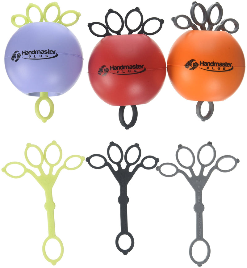 Handmaster Plus Physical Therapy Hand Exerciser (Colours May Vary), 9 Piece Set - NewNest Australia