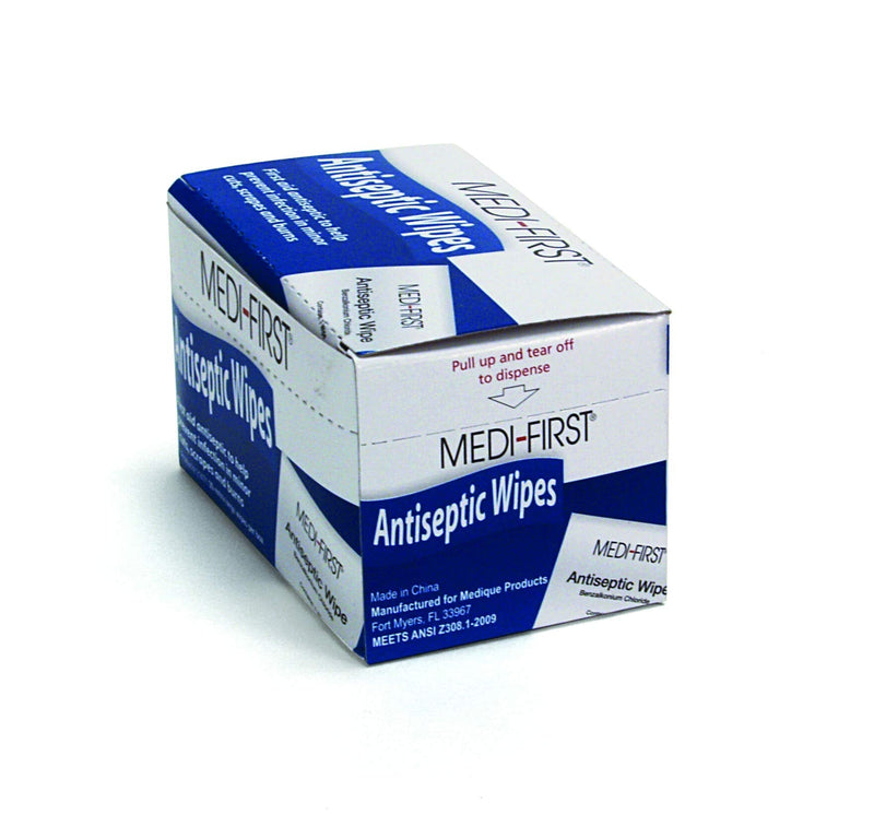 Medique Medi-First Antiseptic Wipes, Benzalkonium Chloride Cleansing Towelettes, 20 Pack - 21471 20 Wipes - NewNest Australia