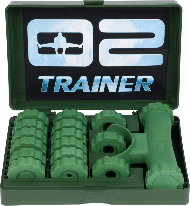 Bas Rutten O2 Trainer - Official Workout Device for Respiratory Training and Lung Muscle Fitness - Portable Breathing Mouthpiece for High Altitude and Power Training (Green) - NewNest Australia